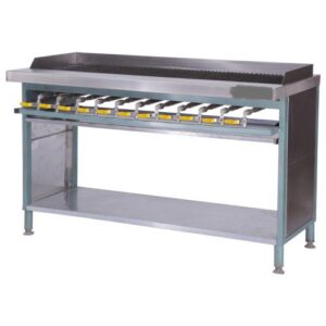 Open Flame Gas Griller - 10 Burner Floor Standing