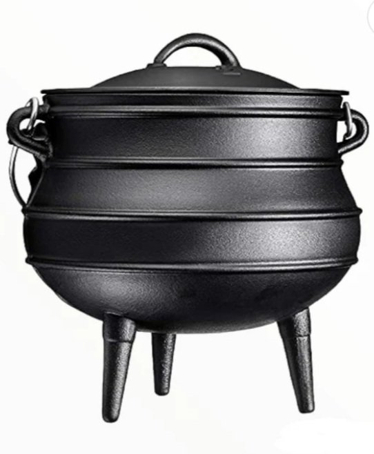 No.20 Black Cast Iron Potjie Pot