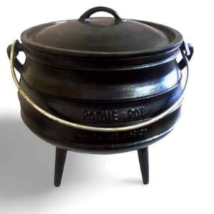 No.6 Black Cast Iron Potjie Pot
